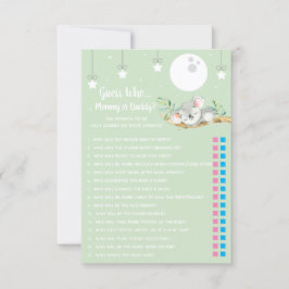 Convites Dormindo Jogo Do Chá de fraldas Koala Adivinha Que