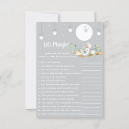 Convites Dormindo no Chá de fraldas do jogo de Vamos Koala!