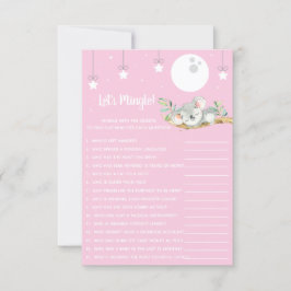 Convites Dormindo no Chá de fraldas do jogo de Vamos Koala!