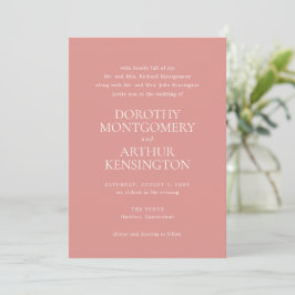 Convites Dorothy Coral Pink Elegant Wedding