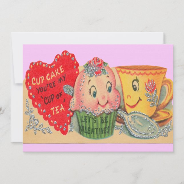 Convites dos namorados do vintage (Frente)