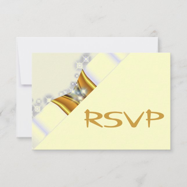 Convites Dossel de ouro RSVP (Frente)