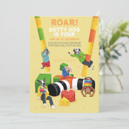 Convites Dotog Roar Soft Play 4ª Festa de Aniversário