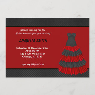 Convites Dots Sweet Quinceanera