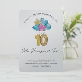 Convites Double Digits Birthday Bash