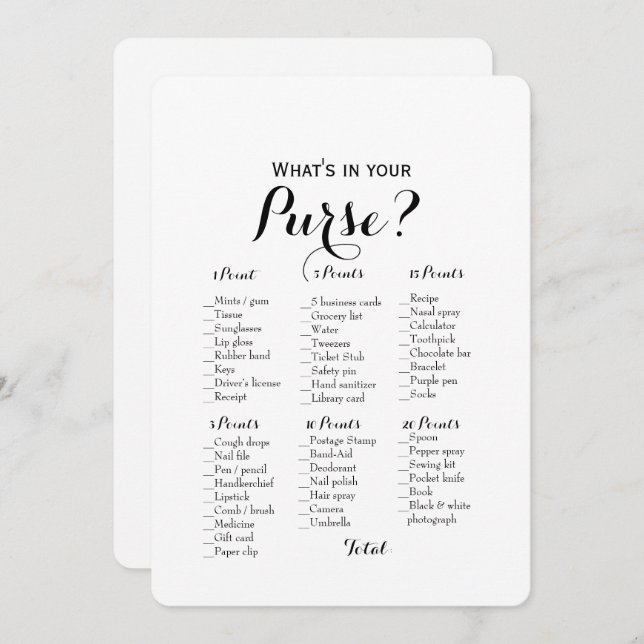 Convites Double Face - 2 Jogos de Chá de Noiva Bolsa | Dese (Frente/Verso)