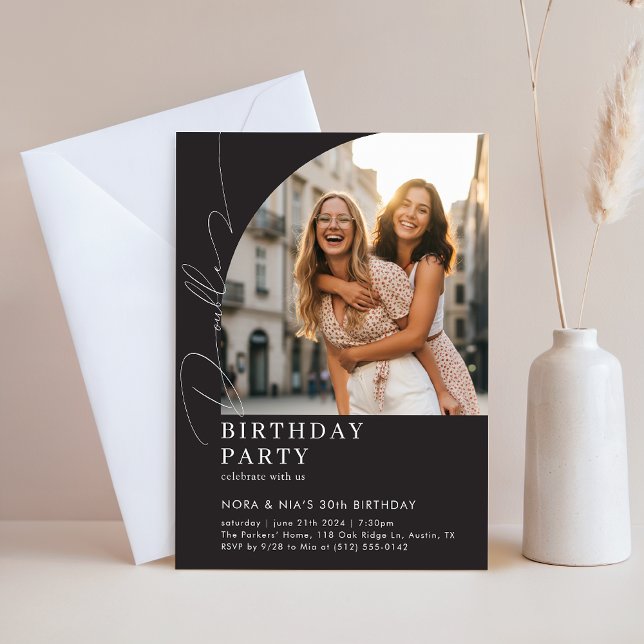 Convites Double Joint Dual 30th Milestone Birthday Party (Criador carregado)