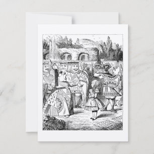 Convites DOURADA Alice no aniversário do Tea Party no País 