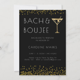 Convites Dourada Bach e Festa de solteira Boujee