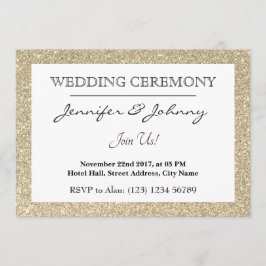 Convites Dourada cintilação cintilante