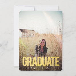 CONVITES DOURADA CLASSE DE FOTO DE GRADUAÇÃO DE 2016 CONVIT