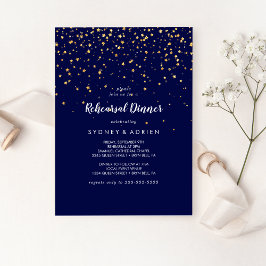 Convites Dourada Confetti | Janto de ensaio de Marinhos