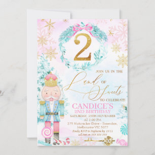 Convites Dourada Duas Terras Doce Noz-Noz Aniversário