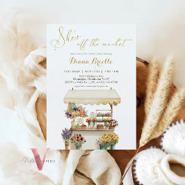 Convites Dourada Ela está fora do Chá de panela