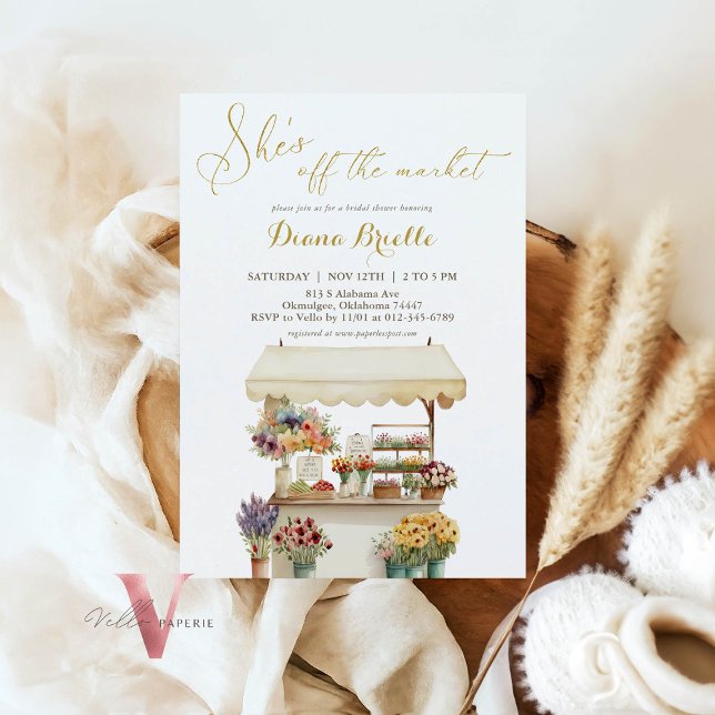 Convites Dourada Ela está fora do Chá de panela (Criador carregado)