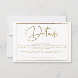 Convites Dourada elegância, script chic detalhes do casamen