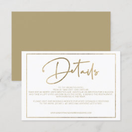 Convites Dourada elegância, script chic detalhes do casamen