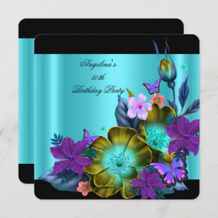 Convites Dourada espiral, Festa de aniversário, de cor verd