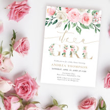 Dourada Floral Rosa Esbranquiçada É Chá de fraldas