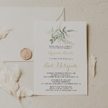 Convites Dourada Foliagem Verde Calliografia Bat Mitzvah<br><div class="desc">Este convite de morcego mitzvah de folhagem verde-dourada é perfeito para um morcego mitzvah rústico. Este design artístico apresenta a aquarela desenhada à mão,  ouro e folhagem verde,  inspirando beleza natural.</div>
