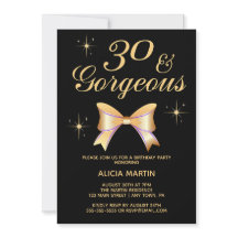 Dourada Garota 30 e aniversário de 30 anos Negra G