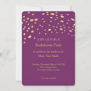 Convites Dourada Glitter Confetti Esmaga uma Bachelorette R