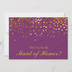 Convites Dourada Glitter Confetti Madrinha de casamento Rox