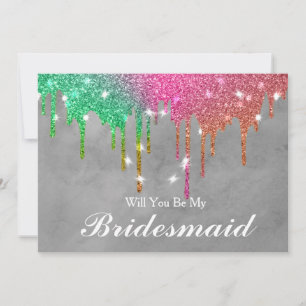 Convites Dourada Glitter Confetti... Você será minha madrin
