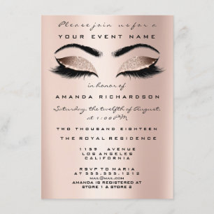 Convites Dourada Maquinaria Rosa Maquietada Bridal 16 Olhos
