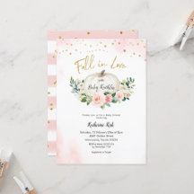 Dourada queda de abóbora rosa no Chá de fraldas do