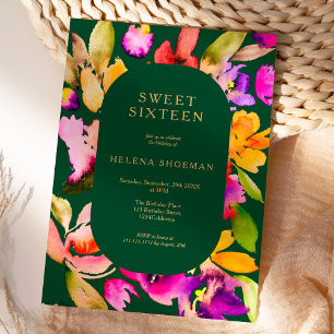 Convites Dourada queda de tamanho excessivo da água floral