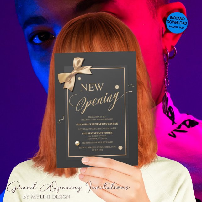 Convites Dourada Tipografia de Fita Restaurante Nova Abertu (Criador carregado)