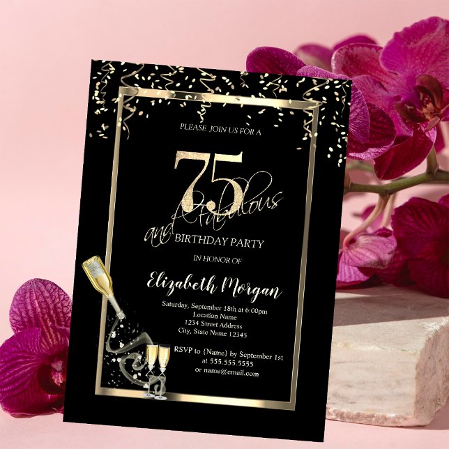 Convites Douradas Sequências, Frasco de Vidro de Vinho 75.o (Criador carregado)