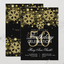 Dourado Black 50th Birthday Winter Glitter Glam