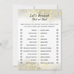 Convites Dourado Branco Este Ou Aquele Jogo Da Festa De Bru