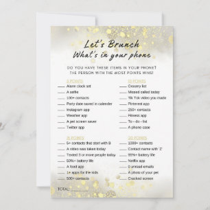 Convites Dourado Branco O que há no jogo do seu Brunch Part