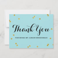Dourado brilho | Junior Bridesmaid Obrigado Cartõe