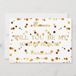 Convites Dourado Brilho Você Será Minha MADRINHA DE CASAMEN