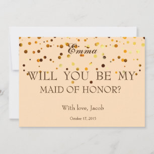 Convites Dourado Brilho Você Será Minha MADRINHA DE CASAMEN