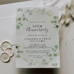 Convites Dourado Confetti Eucalyptus 50º Aniversário de Cas<br><div class="desc">Este convite de 50 anos de casamento para um confete de ouro eucalipto é perfeito para um evento moderno. O design apresenta uma folhagem verde de aqualyptus com dourado confetti. Altere o número para celebrar qualquer marco de aniversário.</div>