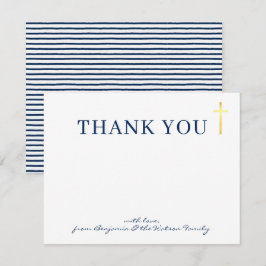 Convites DOURADO CROSS, sagrada e sagrada, marinho, obrigad