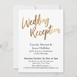 Convites Dourado Depois da Recepção de Casamento, Bokeh Pre