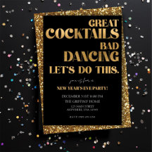 Dourado e negro ano novo minimalista