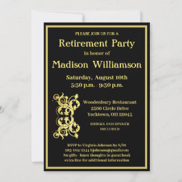 Convites Dourado Elegante do Partido da Reforma