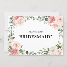 Convites Dourado Floral Rosa Esbranquiçado Você Será Minha