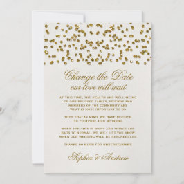 Convites Dourado Glamor Glitter Confetti Altere a Data