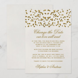Convites Dourado Glamor Glitter Confetti Altere a Data