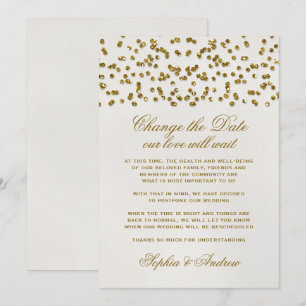 Convites Dourado Glamor Glitter Confetti Altere a Data
