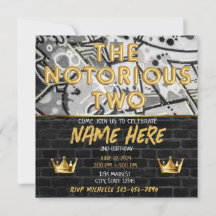 Dourado Grafite Negro Coroa Notoriamente Dois Aniv