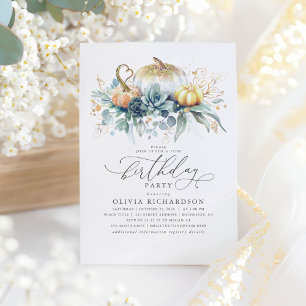 Convites Dourado Pumpkins Suculenta Greenerent Cai Anivers